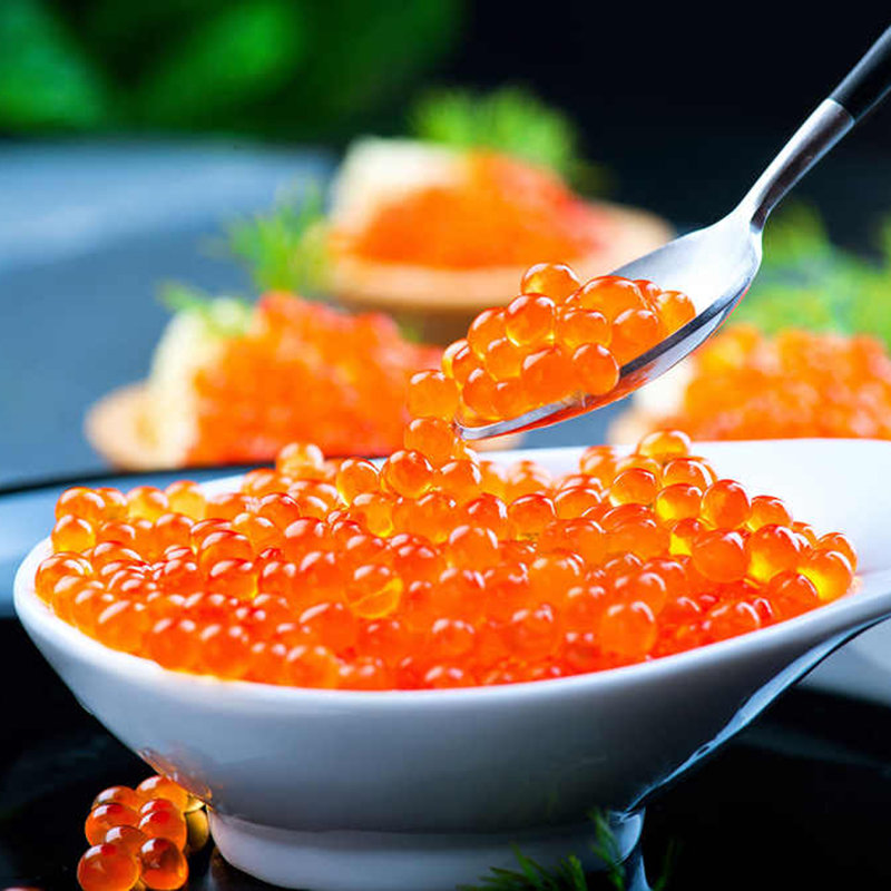 ဂျပန်အစားအစာများအတွက် Frozen Tobiko Masago နှင့် Flying Fish Roe